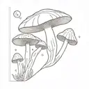 psychedelic mushroom tattoo design idea
