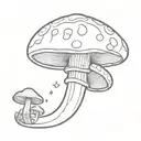 psychedelic mushroom tattoo design idea