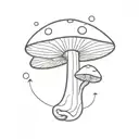 psychedelic mushroom tattoo design idea