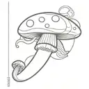 psychedelic mushroom tattoo design idea