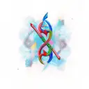 Trident tattoo design idea