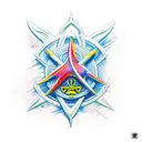 Trident tattoo design idea