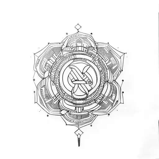 the four stoic virtues  tattoo design idea