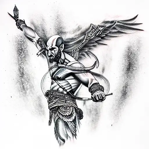 god of war tattoo design idea