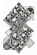 geometric patterns tattoo design idea