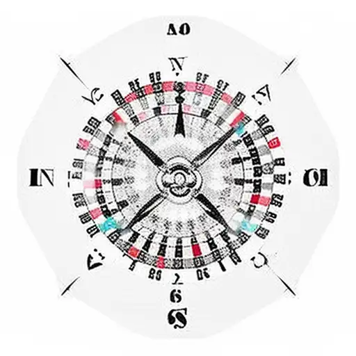 a casino theme full sleeve. With poker chips, money, a old clock and a compass tattoo design idea