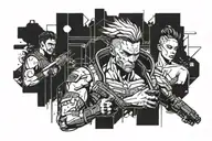 Cyberpunk 2077 tattoo design idea