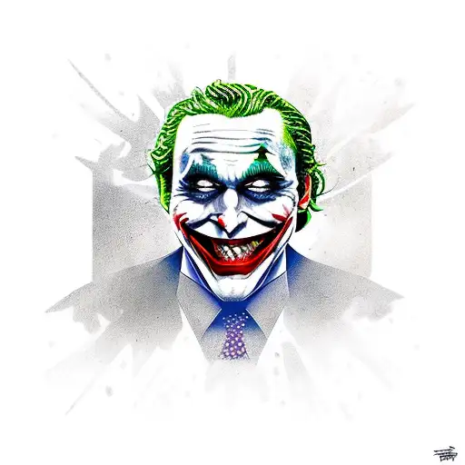 the joker tattoo design idea