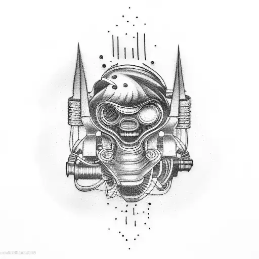 Old car mechanic tattoo design idea