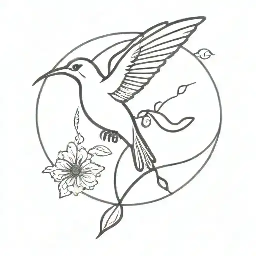 infinity symbol with the name matheus in the middle of a hummingbird tattoo design idea
