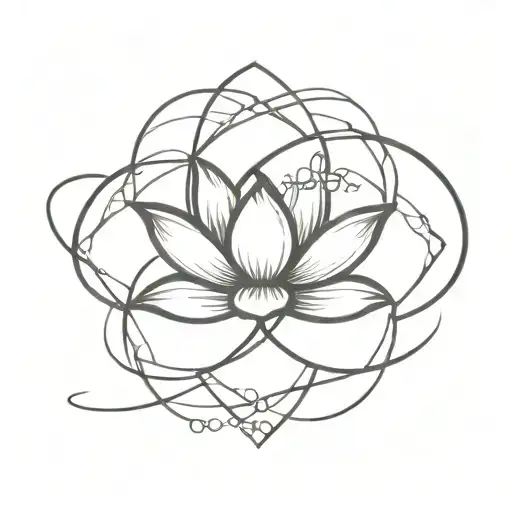 infinity with the name matheus in the middle of a lotus hummingbird tattoo design idea