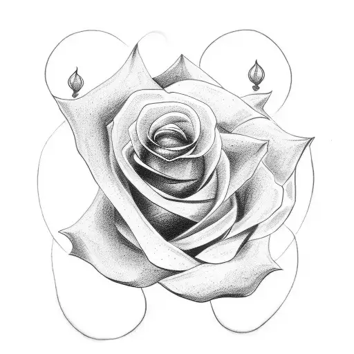 Design a tattoo featuring a rose intertwined with a vegan symbol tattoo design idea