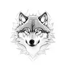 angry wolf tattoo design idea