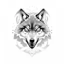 angry wolf tattoo design idea