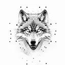 angry wolf tattoo design idea