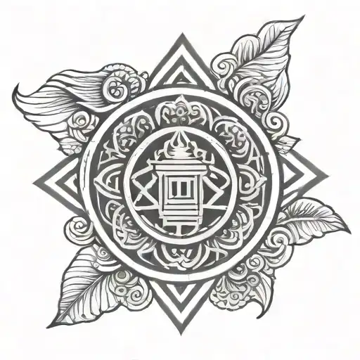 laos family symbol tattoo design idea