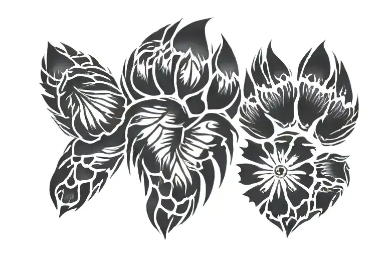 Bear Paw Print tattoo design idea
