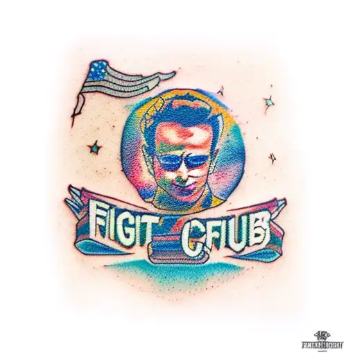 Fight Club movie tattoo tattoo design idea