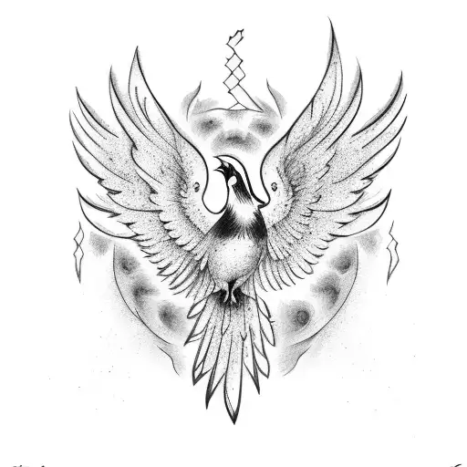phoenix bird that starts from the chest on the right of the hand i want a pigeon that resemblance god tattoo design idea