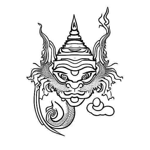 dragon, thailand, budha tattoo design idea