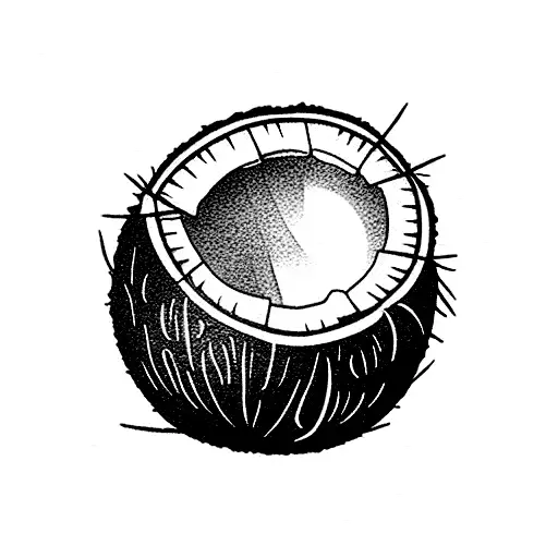 coconut tattoo design idea