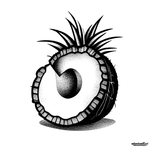 coconut tattoo design idea