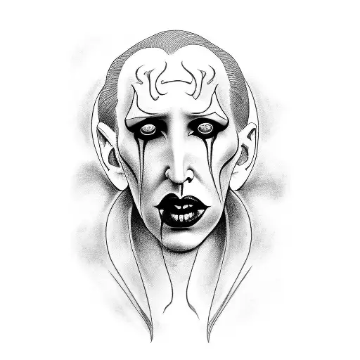 Marilyn Manson hydra tattoo design idea