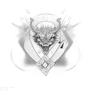 empty vertical scroll with gamblingstyle scotland tattoo design idea
