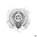 empty vertical scroll with gamblingstyle scotland tattoo design idea