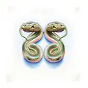 two headed snake wrapped around a cross tattoo design idea