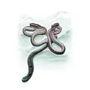 two headed snake wrapped around a cross tattoo design idea