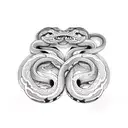 two headed snake wrapped around a cross tattoo design idea