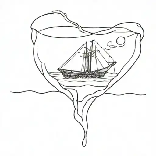 Scooping water out of a sinking ship  tattoo design idea