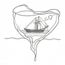 Scooping water out of a sinking ship  tattoo design idea