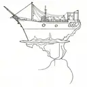 Scooping water out of a sinking ship  tattoo design idea