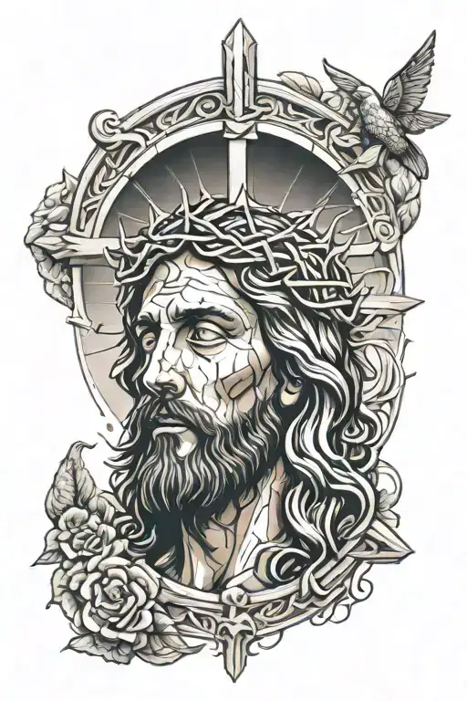 jesus christ tattoo design idea