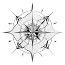 Compass arrow tattoo design idea