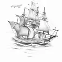 ship tattoo sea triceps tattoo design idea