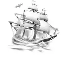ship tattoo sea triceps tattoo design idea