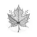 Maple Leaf tattoo design idea