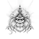 lord narasimha  tattoo design idea