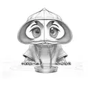 lilo and stitch with white bucket hats tattoo design idea