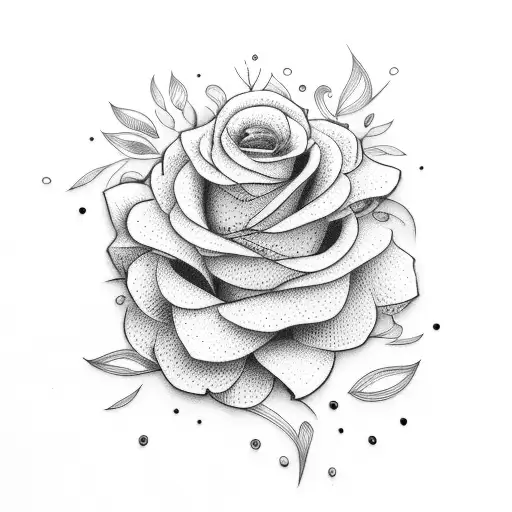 bunch of flowers tattoo design idea