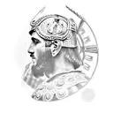 A dotwork tattoo showcasing a Roman gladiator in a fierce battle, capturing the client's interest in ancient Roman culture and their resilience as a disabled veteran. tattoo design idea