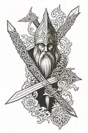 Odin's spear tattoo design idea