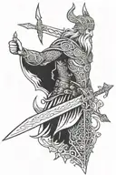 Odin's spear tattoo design idea