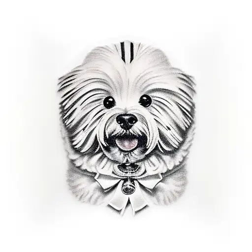 coton de tulear tattoo design idea