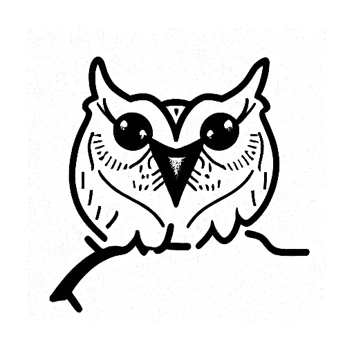 screech owl tattoo design idea