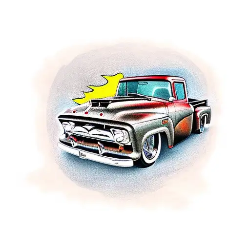 1955 Ford Pickup tattoo design idea
