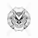 screech owl tattoo design idea